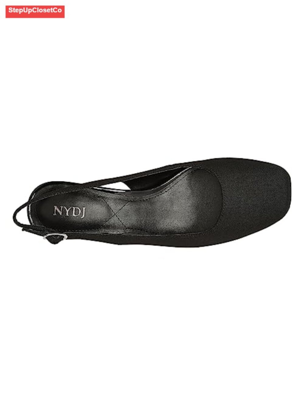 Women's Denim Elastic Slingback Heels - Picture 4 of 6